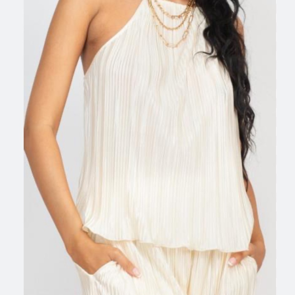 Champagne Crinkle Blouse